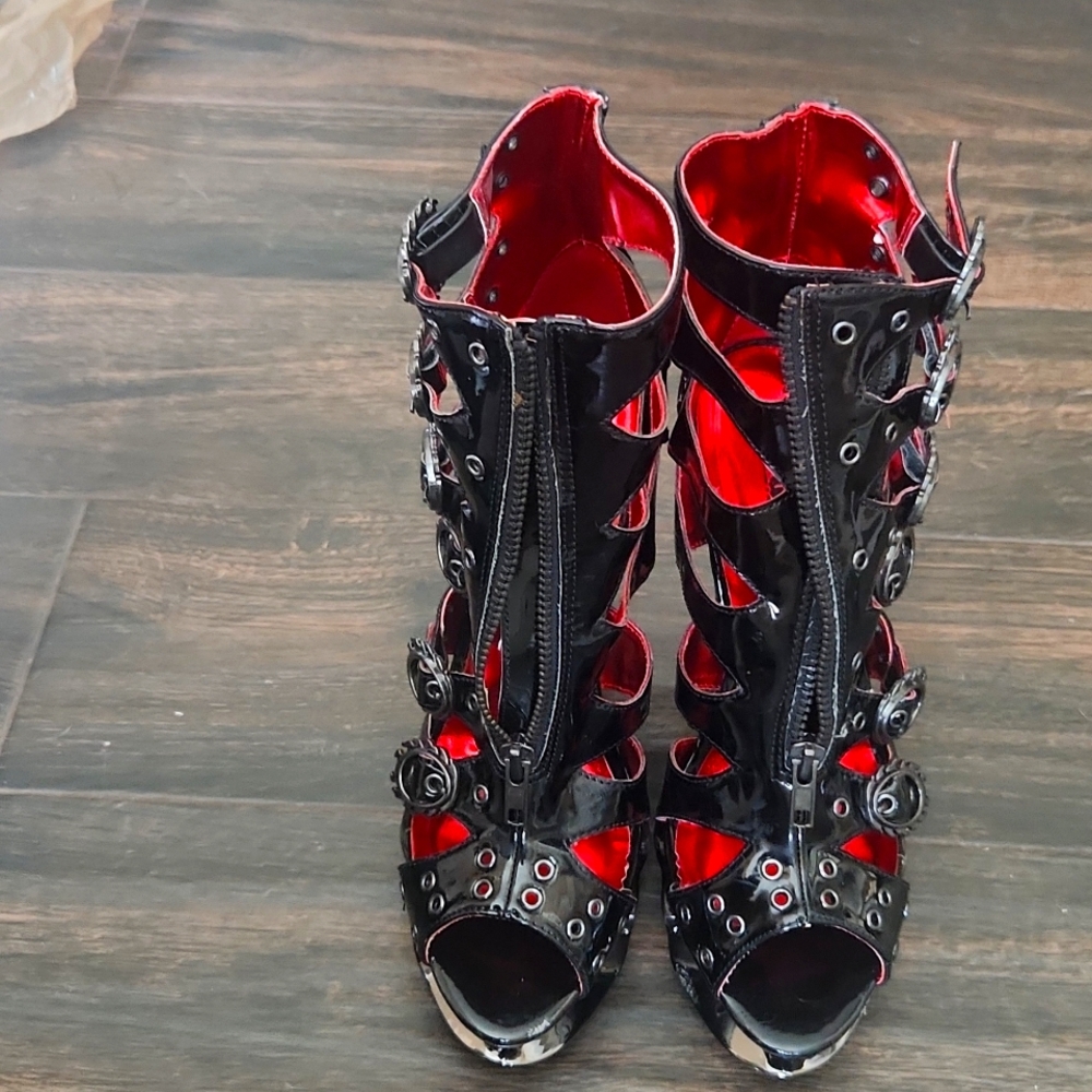 Hades Crimson strappy sandals